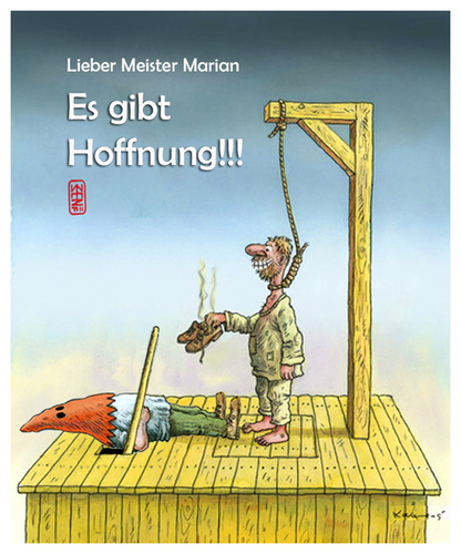 Cartoon: Hoffnung (medium) by zenundsenf tagged hoffnung,exekution,kamensky,zenf,zensenf,zenundsenf,walter,andi