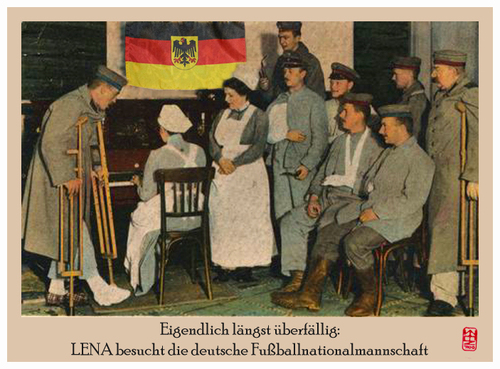 Cartoon: lazarettlena (medium) by zenundsenf tagged lena,deutschland,nationalmannschaft,zenf,zensenf,zenundsenf