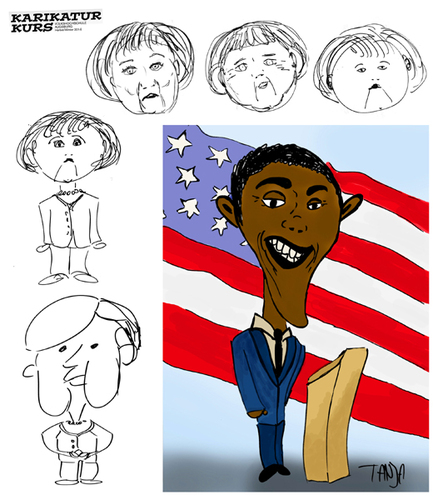 Cartoon: VHS Karikatur-Kurs 14 (medium) by zenundsenf tagged becherer,herbert,müller,christine,heimann,irmgard,bissinger,abhören,handy,spionageaffaire,präsident,amerikanischer,obama,barak,deutschland,bundeskanzlerin,merkel,angela,hardy,laurel,chaplin,charlie,hitler,adolf,2014,karikaturkurs,augsburg,volkshochschule