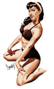 Cartoon: Betty Page (small) by Darrell tagged pinup model