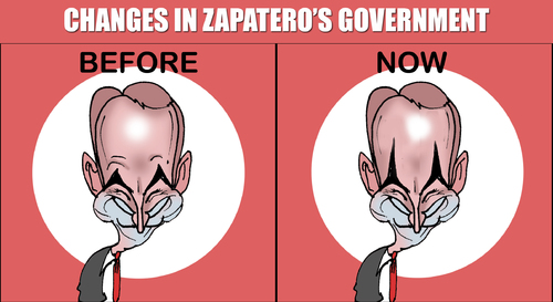 Cartoon: GOVERNMENT CHANGES (medium) by ELCHICOTRISTE tagged zapatero