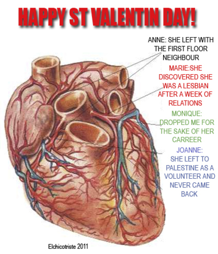 Cartoon: HAPPY ST VALENTIN (medium) by ELCHICOTRISTE tagged st,valentin,love