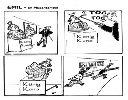 Cartoon: Kunsterlebnis mit kleinem Fehler (medium) by arno tagged kunst,emil