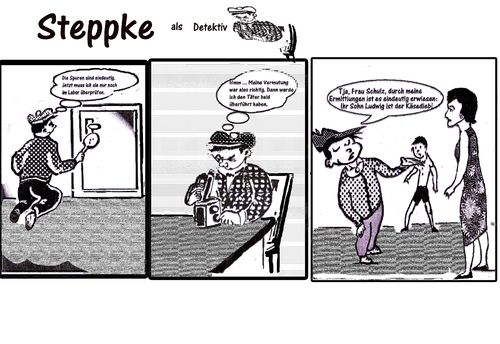 Cartoon: Steppke als Detektiv (medium) by arno tagged detektiv