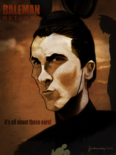 Cartoon: Christian Bale (medium) by Martynas Juchnevicius tagged christian,bale,actor,star,film,movie,caricature