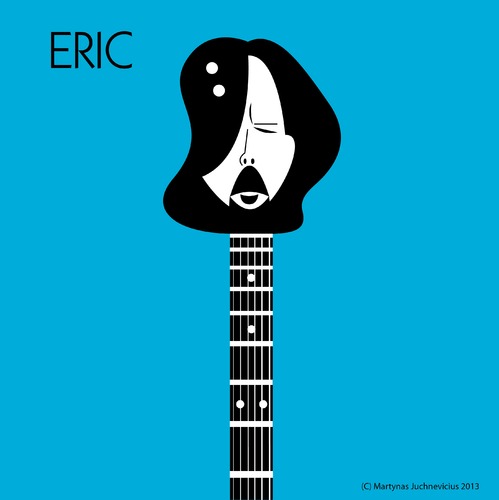 Cartoon: eric clapton (medium) by Martynas Juchnevicius tagged vector,caricature,music,art,guitarist,eric,clapton,people