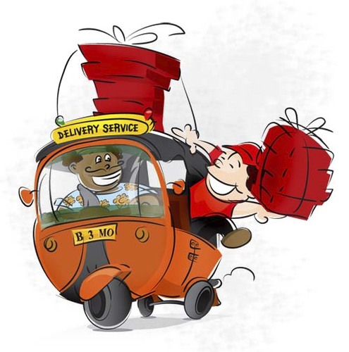 Cartoon: bajaj delivery (medium) by tomandrug tagged bajaj