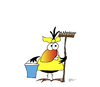 Cartoon: Frühjahrsputz (small) by KADO tagged draw,zeichnen,art,kunst,styria,graz,steiermark,austria,illustration,cartoon,spass,humor,comic,kalcher,dominika,kadocartoons,kado,vogel,bird,animal,crow,krähe,frühjahrsputz,spring,cleaning,putzen,clean