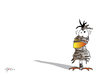Cartoon: Shibari (small) by KADO tagged krähe,crow,animal,bird,vogel,kado,kadocartoons,dominika,kalcher,comic,humor,spass,cartoon,illustration,austria,steiermark,graz,styria,kunst,art,shibari,bondage,bd,ds,sm,bdsm,japan,fesseln,fesselung,kinbaku,nawa