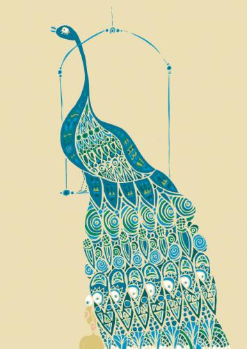 Cartoon: paon (medium) by Albin Christen tagged animal,paon,fier,oiseau,bird,