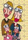 Cartoon: En famille (small) by Albin Christen tagged famille,personnages,love,amour,lunettes,family,