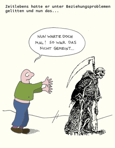 Cartoon: Ein schwieriges Verhältnis (medium) by badham tagged beziehung,tod,gevatter
