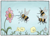 Cartoon: Kleiner Scherz unter Hummeln. (small) by badham tagged hummel,witz,joke,humor,flower,summer,laugh,lachen,sommer,blumen,scherz,bumblebee,bumble,bee,badham