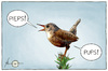 Cartoon: Ups! (small) by badham tagged vogel,pups,badham