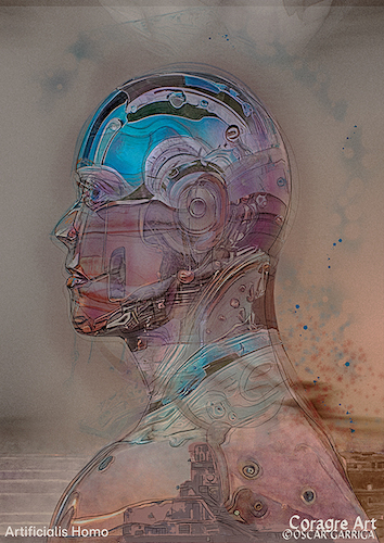 Cartoon: Artificialis Homo (medium) by DrCoragre tagged digital,art,illustration,drawing,comic