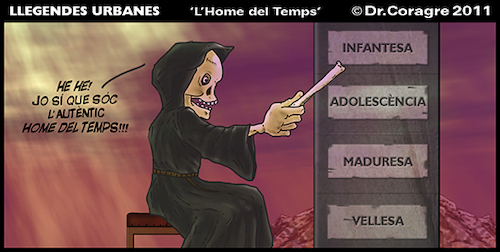 Cartoon: Home del temps (medium) by DrCoragre tagged dibuix,dibujo,drawing,humor,comic,illustration