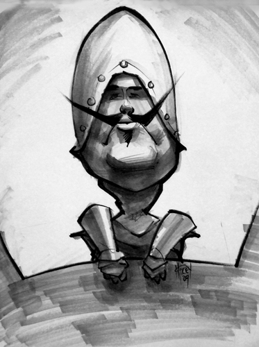 Cartoon: Mikey_MPHG_French1a (medium) by mikeyzart tagged caricature,french,knight,taunt,taunting,marker,movies,monty,python,holy,grail