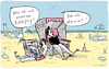 Cartoon: Rückflug (small) by kittihawk tagged kittihawk,2015,rückflug,storniert,unglück,flugzeugabsturz,urlaub,strand,zeitung,lesen,sonne
