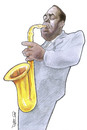 Cartoon: Charlie Parker (small) by Ricardo Soares tagged jazz,music