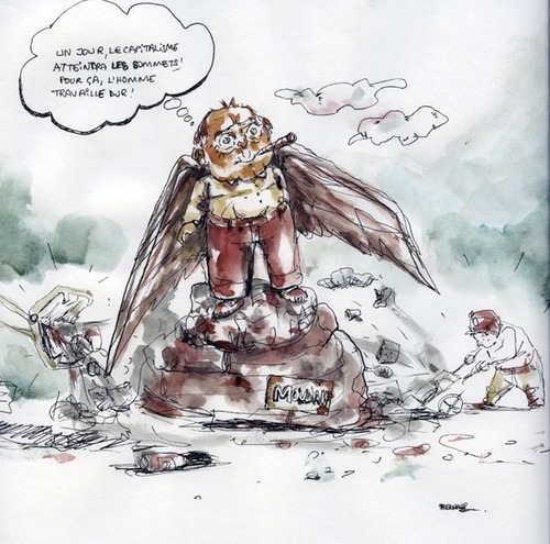 Cartoon: poubelle (medium) by Bern tagged kapitalizm,capitalisme