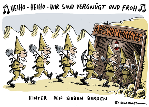 Cartoon: Afghani-Mines (medium) by Schwarwel tagged rohstoffvorkommen,afghanistan,karikatur,schwarwel