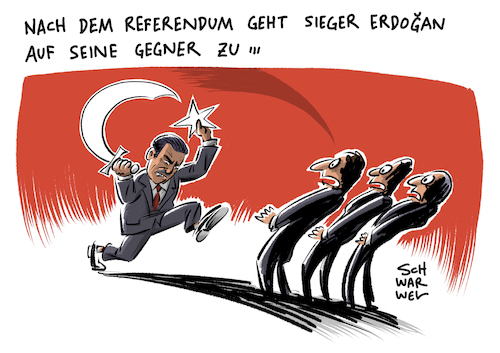 Cartoon: Erdogan Türkei Referendum (medium) by Schwarwel tagged erdogan,türkei,referendum,merkel,diktatur,pressefreiheit,meinungsfreiheit,präsident,verfassungsreferendum,verfassungsreform,präsidialsystem,demokratie,karikatur,schwarwel,erdogan,türkei,referendum,merkel,diktatur,pressefreiheit,meinungsfreiheit,präsident,verfassungsreferendum,verfassungsreform,präsidialsystem,demokratie,karikatur,schwarwel