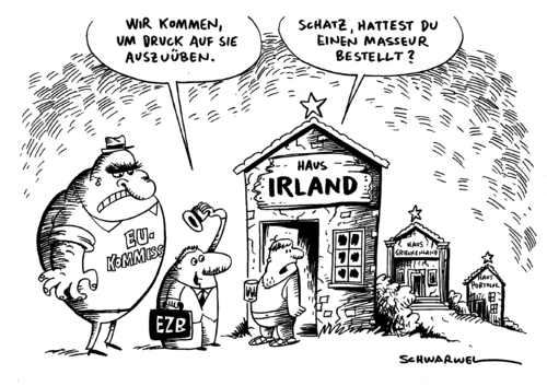 Cartoon: EU übt Druck auf Mitglieder aus (medium) by Schwarwel tagged eu,druck,europäische,union,mitglieder,mitgliedsstatten,statt,problem,politik,katikatur,schwarwel