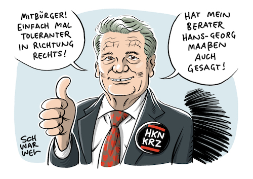 Gauck Toleranz Richtung rechts