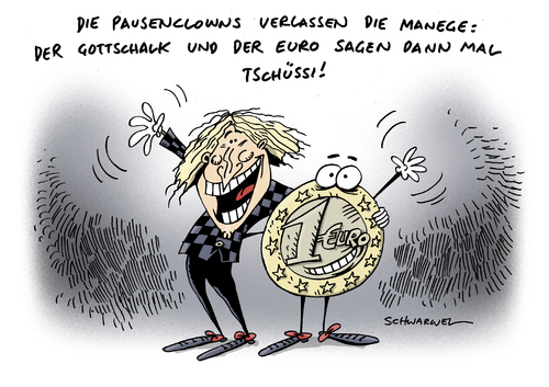 Cartoon: Gottschalk Wettwn dass Euro (medium) by Schwarwel tagged gottschalk,wetten,dass,euro,krise,ende,tschüss,geld,wirtschaft,finanzen,karikatur,schwarwel,gottschalk,wetten dass,show,tv,wetten,dass