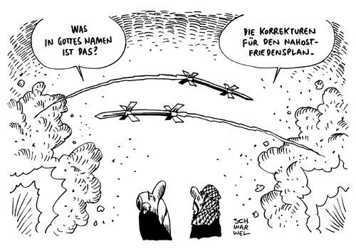 Cartoon: Israel Nahost Friedensplan (medium) by Schwarwel tagged israel,terror,vergeltung,nahost,friedensplan,frieden,krieg,waffen,gewalt,karikatur,schwarwel,israel,terror,vergeltung,nahost,friedensplan,frieden,krieg,waffen,gewalt,karikatur,schwarwel