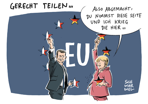Cartoon: Macron Merkel EU (medium) by Schwarwel tagged wahlsieg,wahl,wahlen,frankreich,macron,merkel,deutschland,politik,eu,europäische,union,bundeskanzlerin,präsident,französischer,karikatur,schwarwel,wahlsieg,wahl,wahlen,frankreich,macron,merkel,deutschland,politik,eu,europäische,union,bundeskanzlerin,präsident,französischer,karikatur,schwarwel
