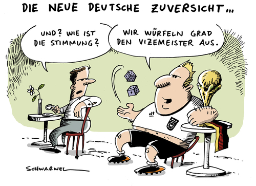 Cartoon: Neue deutsche Zuversicht (medium) by Schwarwel tagged fußball,deutschland,karikatur,schwarwel