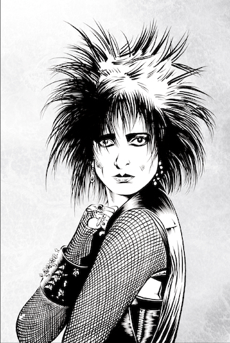 Cartoon: Siouxsie Sioux (medium) by Schwarwel tagged siouxsie,sioux,and,the,banshees,musik,musiker,musikerin,sängerin,gothic,grufti,punk,illustration,schwarwel,siouxsie,sioux,and,the,banshees,musik,musiker,musikerin,sängerin,gothic,grufti,punk,illustration,schwarwel