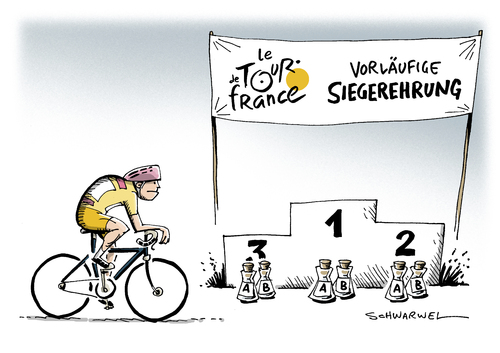 Cartoon: Tour de France Doping (medium) by Schwarwel tagged tour,de,france,doping,experten,radsport,karikatur,schwarwel,tour,de,france,doping,experten,radsport,karikatur,schwarwel