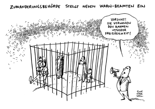 Cartoon: Zuwanderung Streit Freizügigkei (medium) by Schwarwel tagged zuwanderung,steit,freizügigkeit,karikatur,schwarwel,zuwanderung,steit,freizügigkeit,karikatur,schwarwel