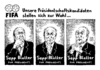 Cartoon: FIFA neuer Präsident (small) by Schwarwel tagged fifa,fußball,weltfußballverband,neuer,präsident,wahl,karikatur,schwarwel,sepp,blatter