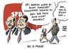 Cartoon: K Frage in der SPD (small) by Schwarwel tagged frage,kanzler,spd,partei,politik,politiker,schulz,gabriel,opi,enkelin,enkeltochter,kanzlerkandidat,karikatur,schwarwel