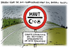 Cartoon: Pkw Maut (small) by Schwarwel tagged pkw,maut,kabinett,risiko,verfahren,eugh,karikatur,schwarwel,dresden,anti,islamisierung,bayern
