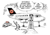 Cartoon: Tarifstreit bei Lufthansa (small) by Schwarwel tagged lufthansa,streik,tarifstreit,streiks,wahrscheinlich,flugbegleiter,piloten,verdi,arbeitskampf,job,arbeit,lohn,gehalt,flugzeug,karikatur,schwarwel