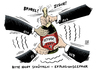 Cartoon: Ukraine Putin Krim Konflikt (small) by Schwarwel tagged krim,krise,ukraine,usa,obama,sanktionen,merkel,verhandlung,krieg,terror,gewalt,handel,panzer,russland,macht,machtausübung,kalkter,eisener,vorhang,deutschland,konflikt