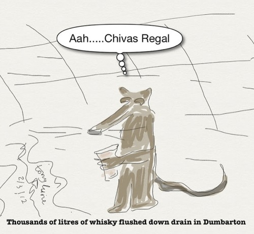 Cartoon: Whisky wash away (medium) by Toonopia tagged drink