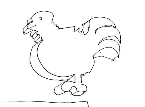 Cartoon: Aus dem Sudelbuch (medium) by manfredw tagged erzgebirge,huhn,vogel,drechseln,bibip,beep,piep
