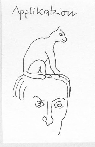 Cartoon: Katzenlexikon (medium) by manfredw tagged katze,aufsatz,applikation