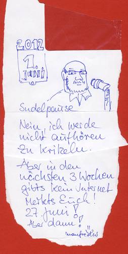 Cartoon: Sudelpause (medium) by manfredw tagged info,manfredw,internet,pause,sudelbuch,urlaub