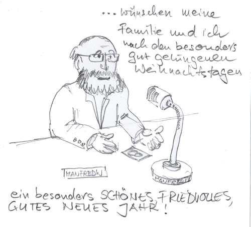 Cartoon: Wünsche für 2012 (medium) by manfredw tagged manfredtv,best,the,all,year,new,wishes,lucky,happy,gut,wünsche,2012,neujahr