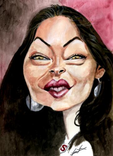 Cartoon: Kristin Kreuk caricature (medium) by KARKA tagged kristin,kreuk