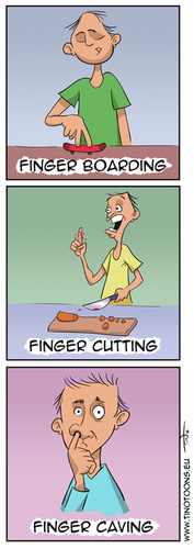 Cartoon: Finger Sports (medium) by tinotoons tagged fingerboarding,finger,sport,skateboard,board