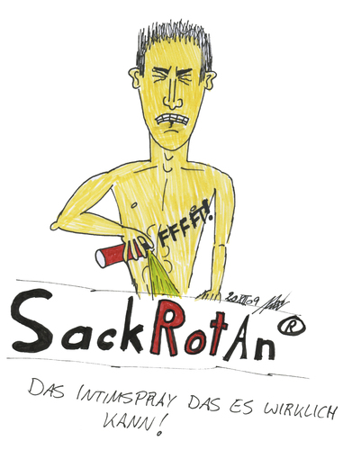 Cartoon: Sackrotan (medium) by Butterfass tagged kosmetik