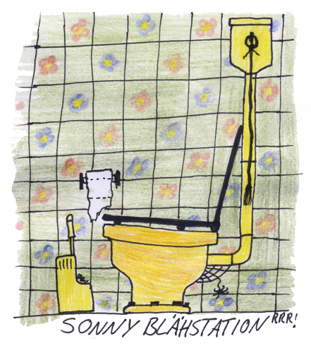 Cartoon: Sonny Blähstation (medium) by Butterfass tagged blähstation