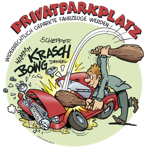 Cartoon: Parken verboten! (medium) by Comiczeichner tagged tiefgarage,parkhaus,parkplatz,auto,parkverbot